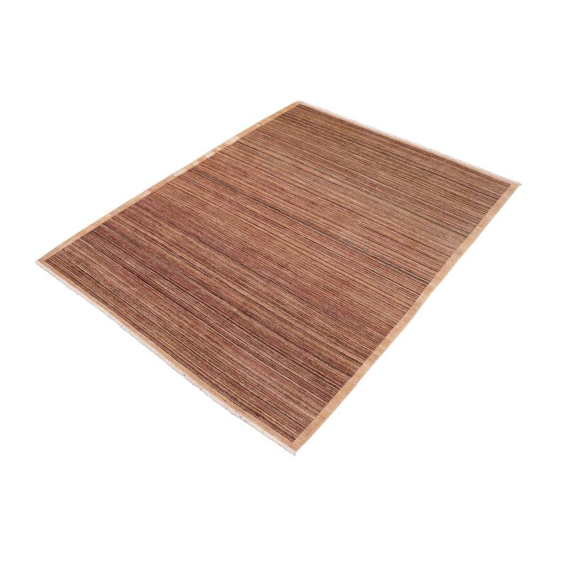 Modern Minimalist Gabbeh Hand Knotted Wool Area Rug