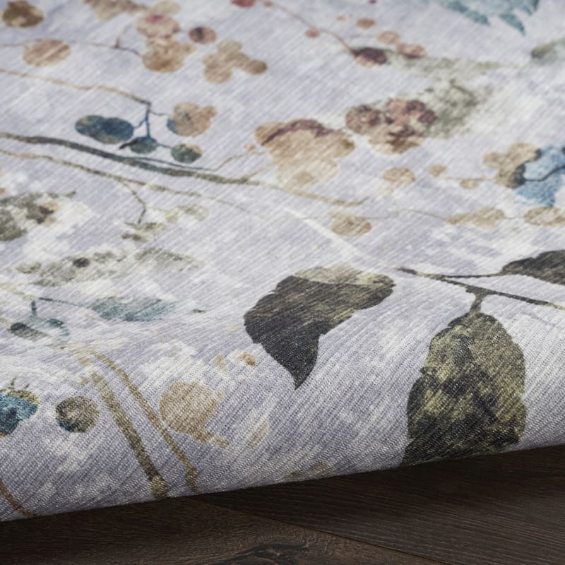 Noyeh Power Loomed Floral Non Skid Area Rug By HomeRoots - 8' x 10'