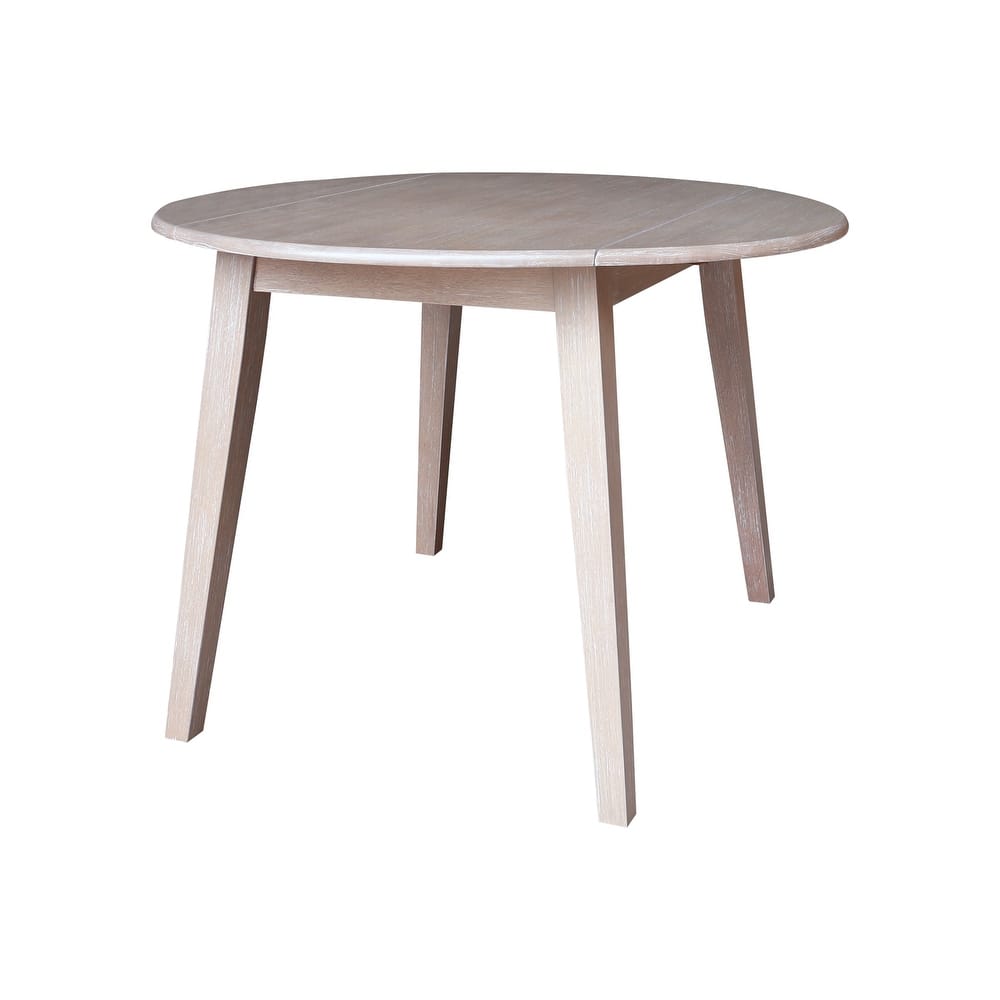 42 in. Solid Wood Round Dual Drop Leaf Table