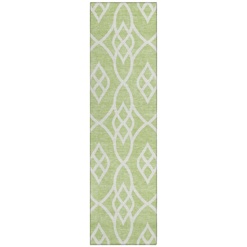Machine Washable Indoor/ Outdoor Chantille Modern Trellis Rug