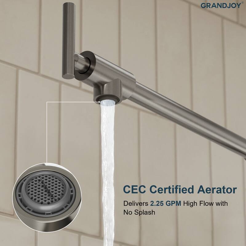 GRANDJOY Single Handle Pull Down Kitchen Faucet with Spot Resistant Finish