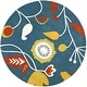 preview thumbnail 41 of 43, SAFAVIEH Handmade Soho Ingken Floral N.Z. Wool Rug 6' Round - Dark Blue/Multi - Round