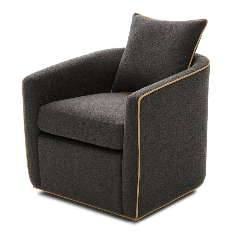 Swivel Accent Chair Upholstered Club Chair Barrel Sofa Chair for Living Room, Reading Corner, and Small Spaces