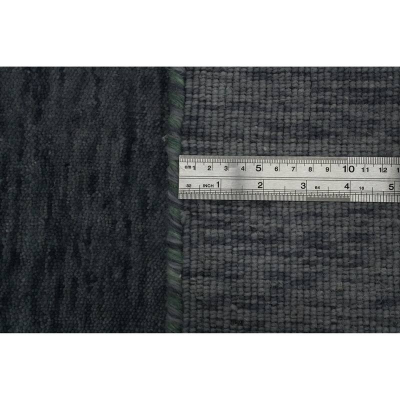Hand Knotted Oriental 100% Wool Carpet Tribal Animal Pictorial Navy Blue & Blues Gabbeh Area Rug - 9' 10'' X 7' 11''