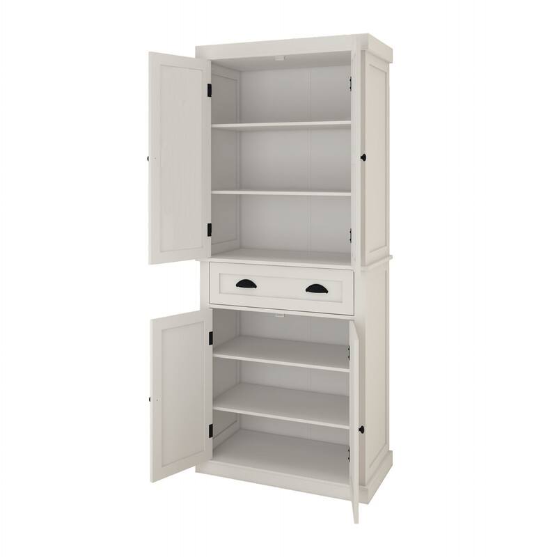 71" 4-Doors Kitchen Pantry with Drawer and 2 Adjustable Shelves