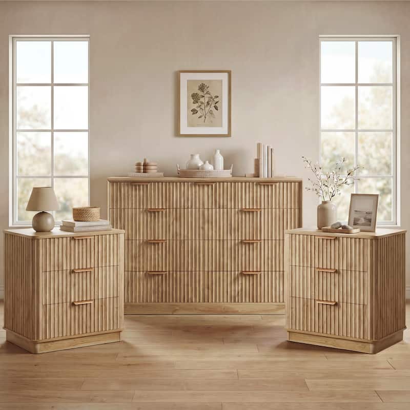 Modern Wooden 9-Drawer Dresser with Ample Storage