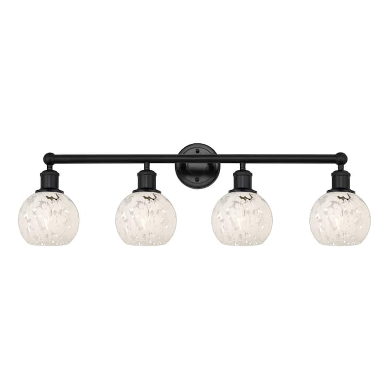 Innovations Lighting 616-4W 10 33 White Mouchette Vanity White - Matte Black