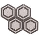 preview thumbnail 7 of 10, Santorini 4x4 Marble Hexagon Mosaic Tile - Floor, Wall & Backsplash Grey - 1 Sheet (0.88 Sq. ft.)
