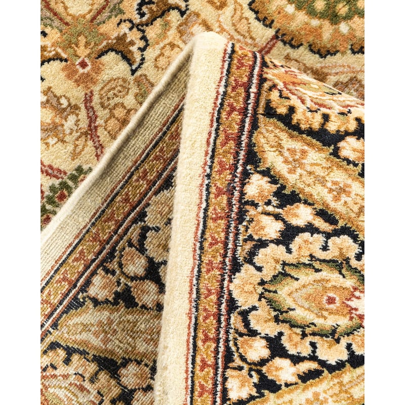 Overton Handknotted Wool Traditional Oriental Beige Runner