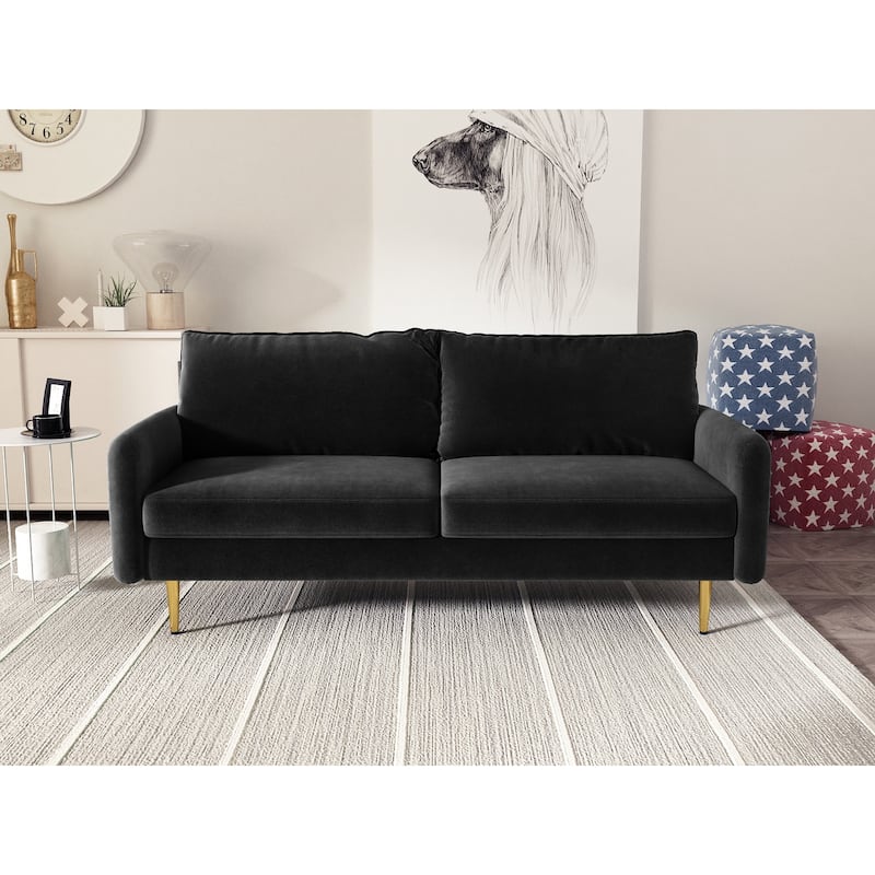 70'' Velvet Square Arm Sofa