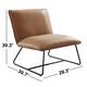 Corvus Soloway Oversize Bonded Leather Lounge Slipper Chair