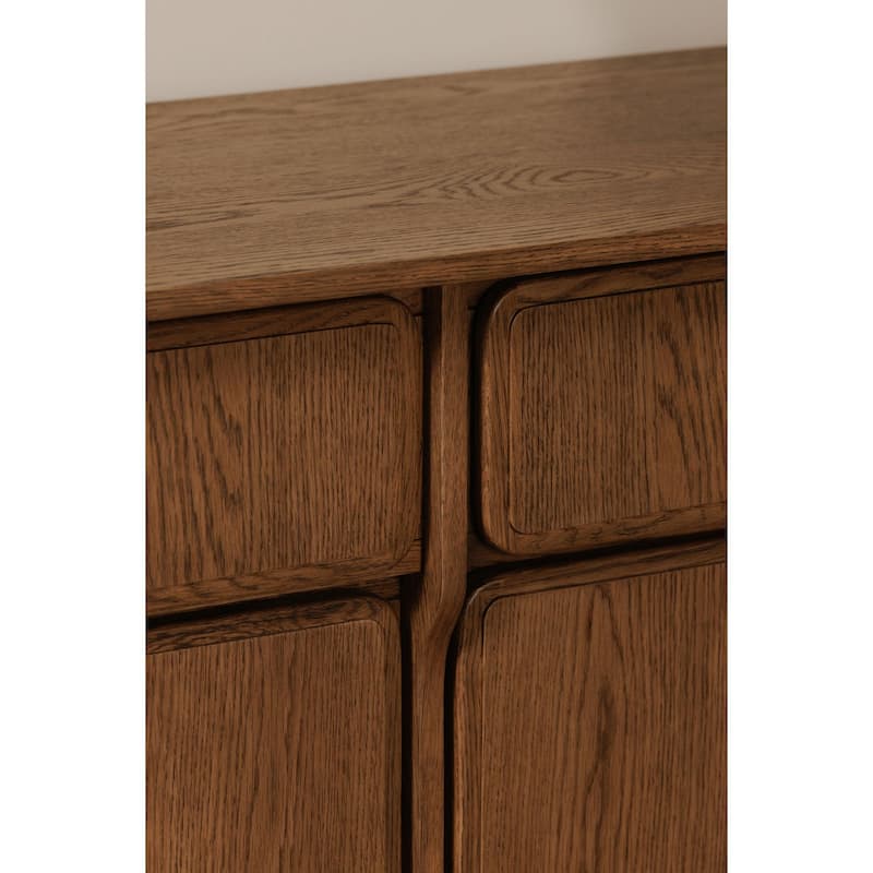 NADAAL STUDIOS Bastian, Sideboard With drawers, Warm Brown - 78.5"W x19.76"D x32"H