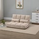 HOMCOM Convertible Floor Sofa with 7 Position Adjustable Backrest ...