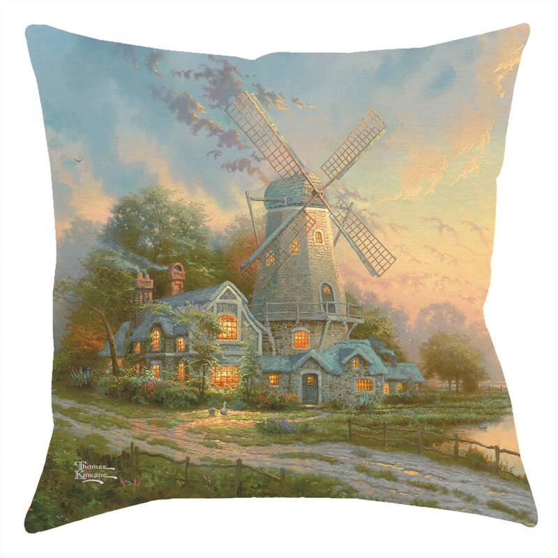 Thomas Kinkade The Wind of the Spirit Indoor Decorative Pillow by Laural Home