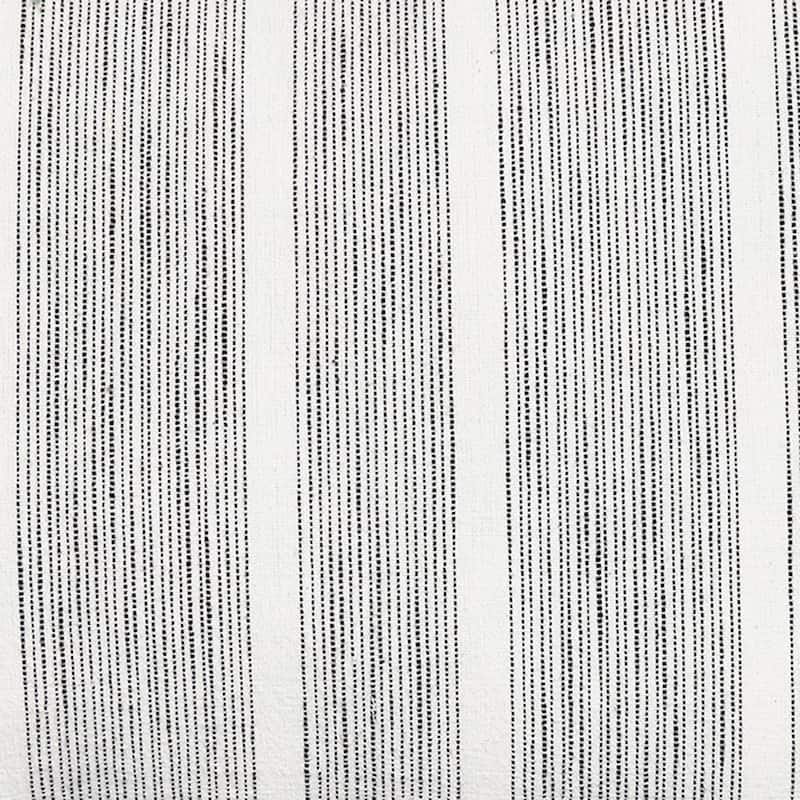 16"x12" Black Woven Linea Stripe Lumbar Yarn Dyed Cotton Accent Decorative Throw Pillow Poly Filled Removable Insert Rectangle
