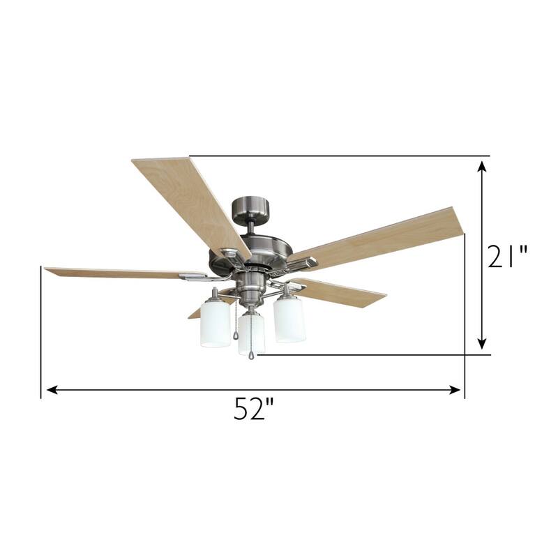 Design House Aubrey 52" 5 Blade LED Ceiling Fan with Pull Chain