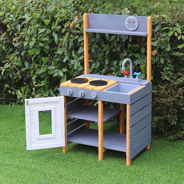 Critter Sitters Children s Wooden Indoor Outdoor Play Kitchen with