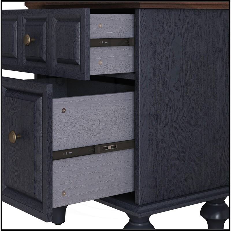 20.47"Vintage Nightstand with 2 Drawers(Set of 2)