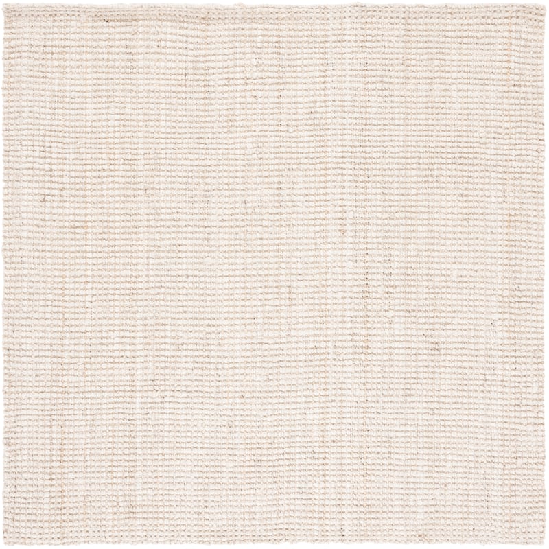 SAFAVIEH Handmade Natural Fiber Beacon Jute Rug - 5' Square - Bleach/Ivory - Square