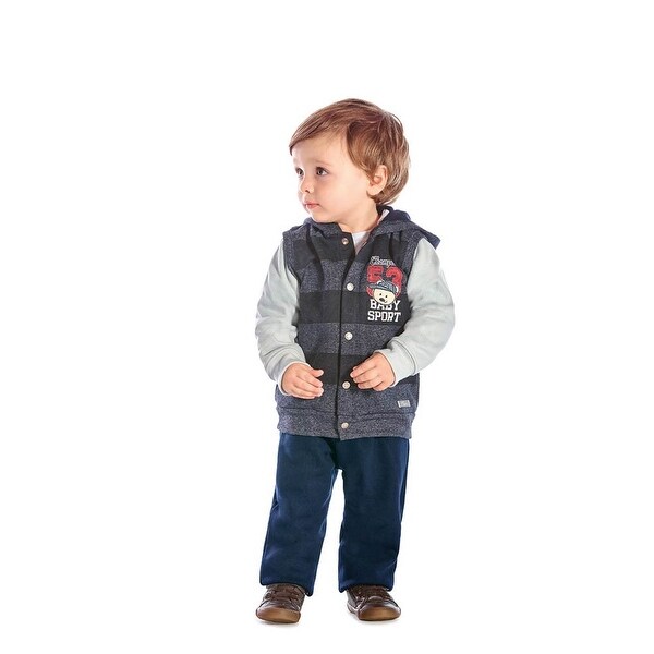 Baby Boy Outfit Hoodie Jacket and Pants 2pc Winter Set Pulla Bulla 3-12 Months