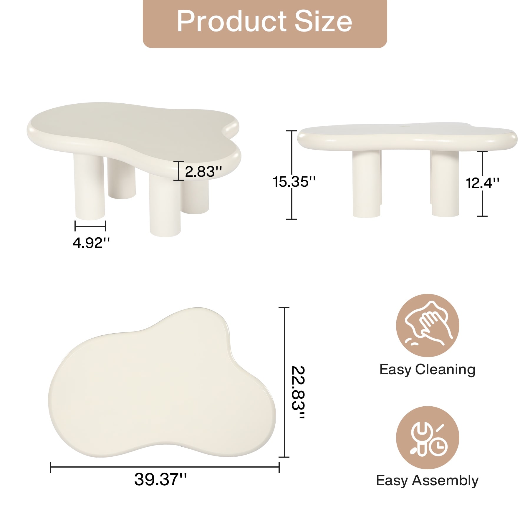 Modern Cloud Coffee Table Center Table for Living Room