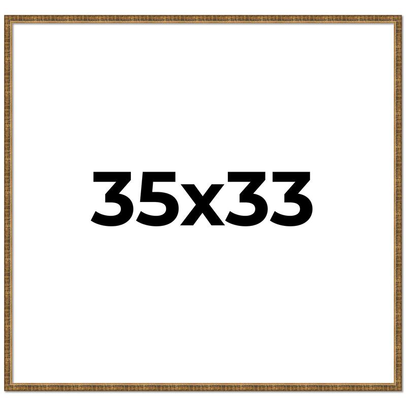 35x33 Frame Gold Solid Wood Picture Frame - Complete Modern Photo