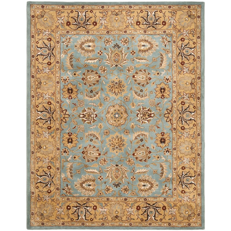 SAFAVIEH Handmade Heritage Arlete Traditional Oriental Wool Rug - 11' x 17' - Blue/Gold