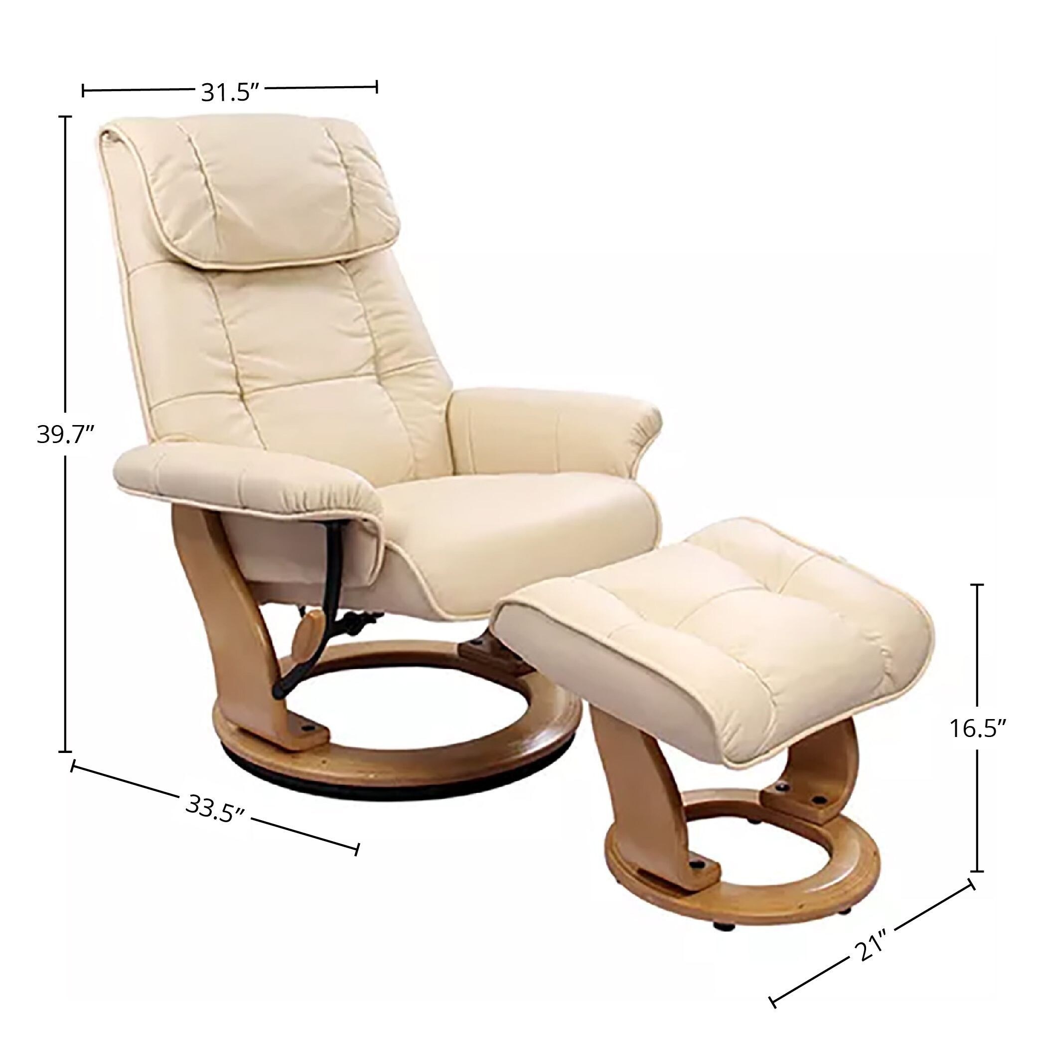 Muscat 360 Leather Swivel Recliner with Ottoman On Sale Bed
