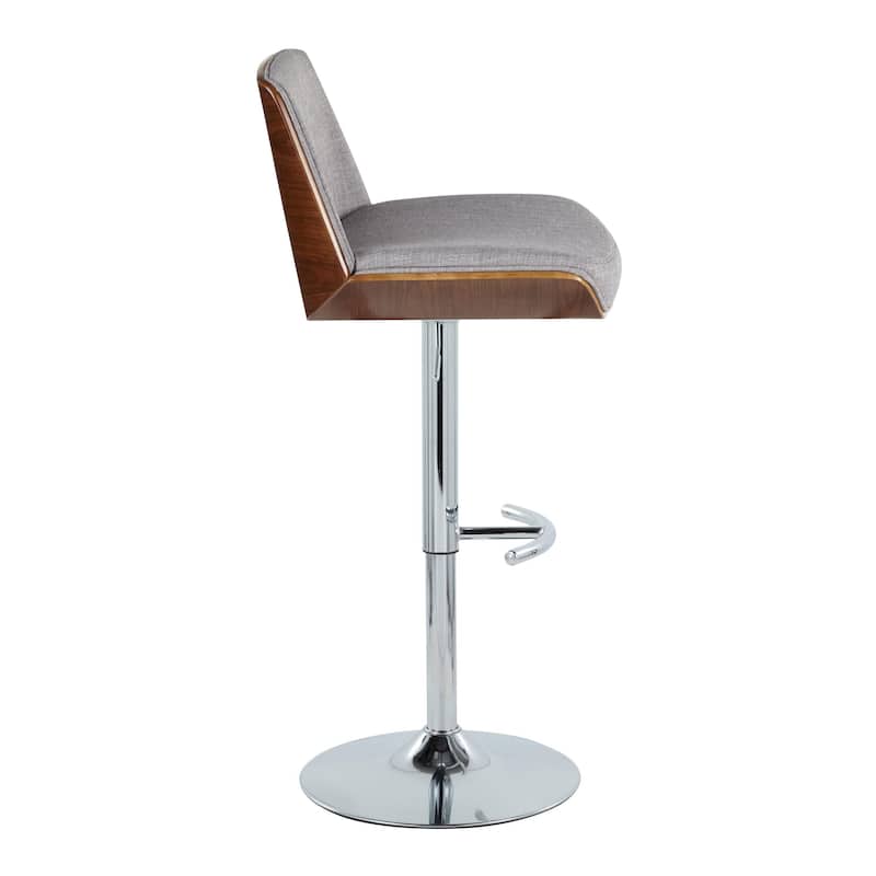 Carson Carrington Clemens Adjustable Bar Stool with Rounded T Footrest (Set of 2)