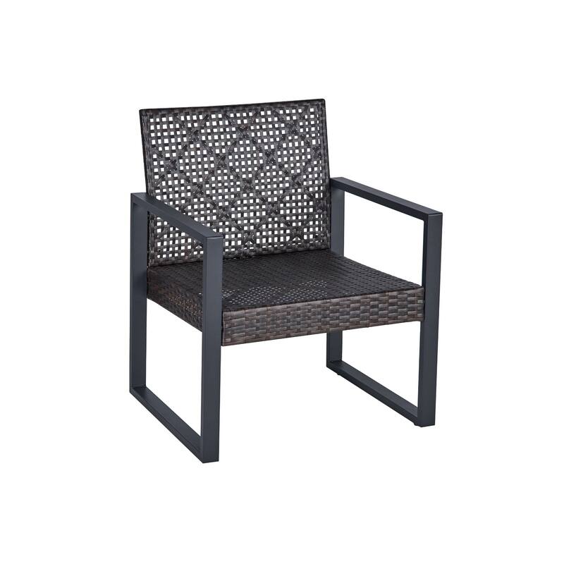 4-Piece Patio Furniture Set with Acacia Wood Table Top