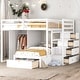 preview thumbnail 2 of 28, Storage-Savvy Design Full over Twin Bunk Bed with Wardrobe, Drawers