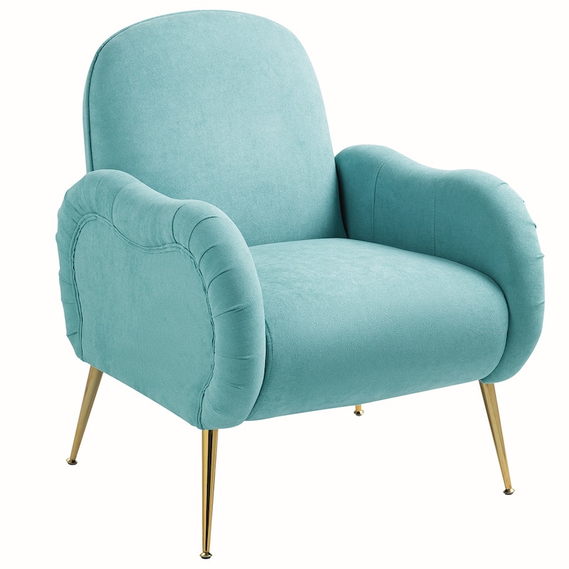 Accent Chair With Metal Gold Legs