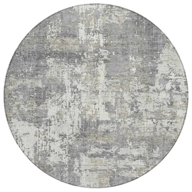 HomeRoots Abstract Transitional Rectangle Outdoor Rug