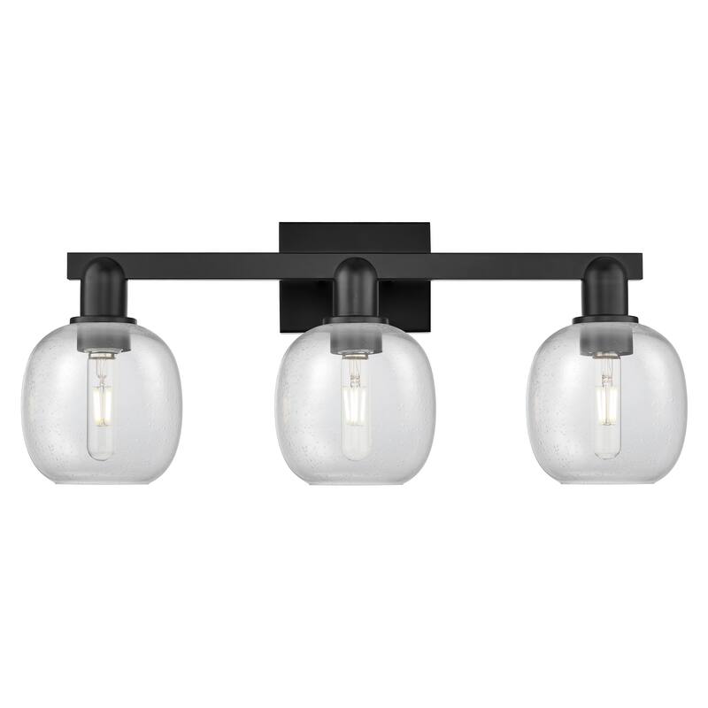Innovations Lighting Endless Possibilities Arcadia - Belfast - 3 Light 25" Bath Vanity Light - Seedy/Matte Black