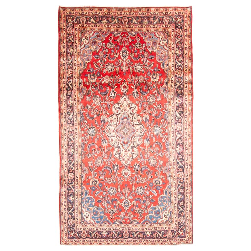 ECARPETGALLERY Hand-knotted Kayseri Red Wool Rug - 4'2 x 7'10