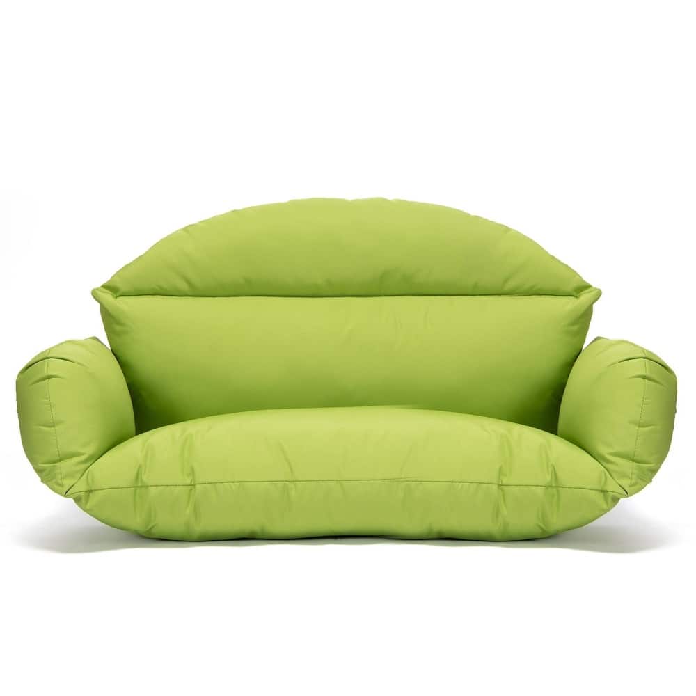 Egg Double Seat Cotton-filled Soft Swing Chair Cushion with Removable Cover, Weather-Resistant and Zipper for Indoor Outdoor