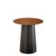 preview thumbnail 12 of 19, Mid Century Modern Metal Single Round Coffee Table 17.7" - Walnut