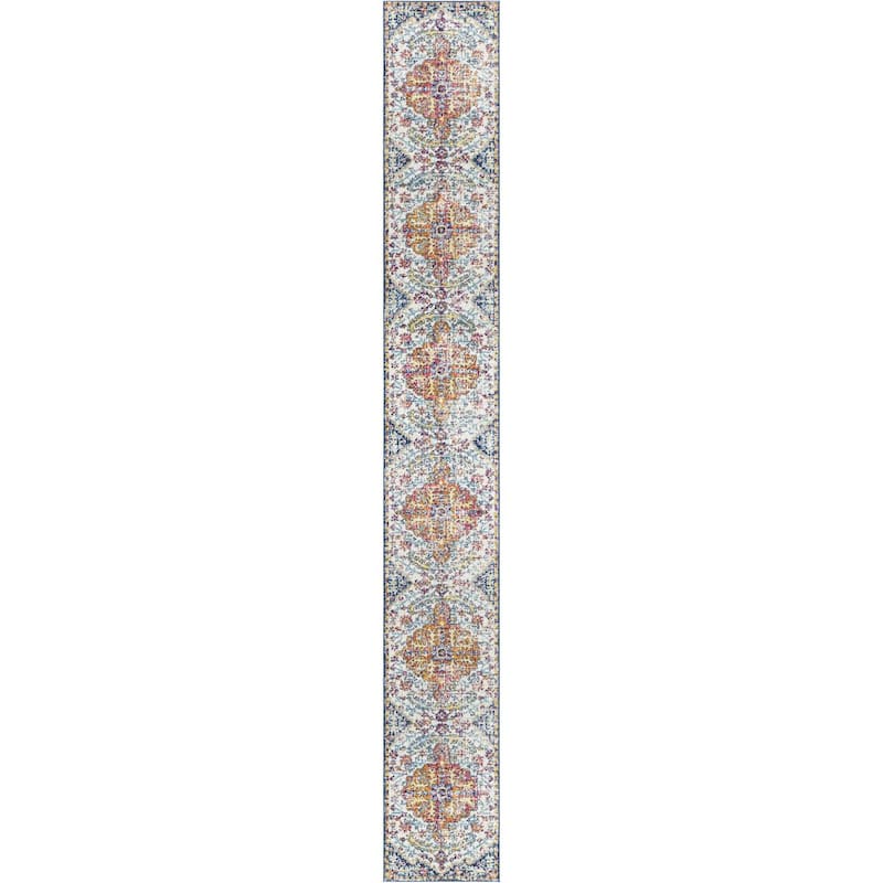 Livabliss Harput Updated Traditional Medallion Area Rug - Multi - 2' 7" x 20'