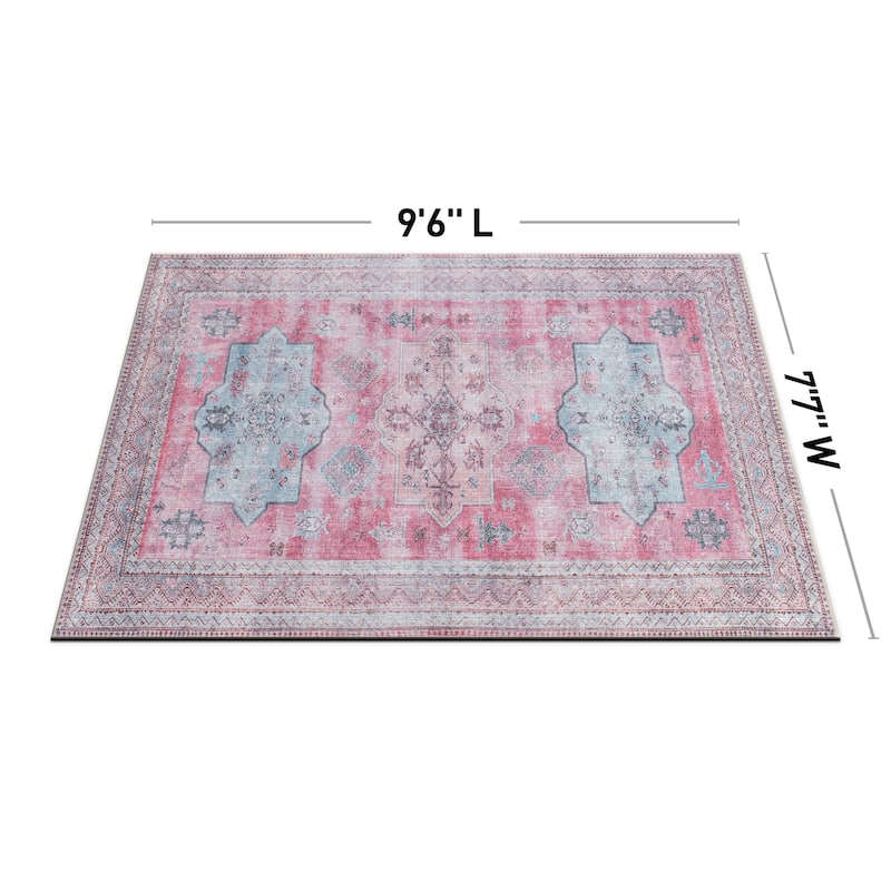 Distressed Transitional Bohemian Area Rug