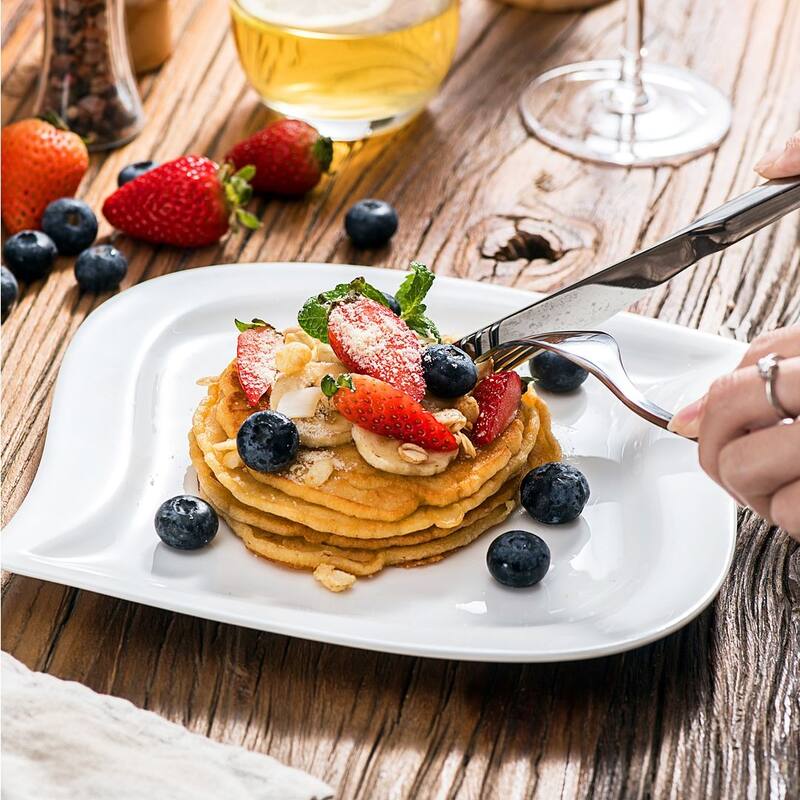 MALACASA Elvira Porcelain 6-Piece Dessert Plate Set