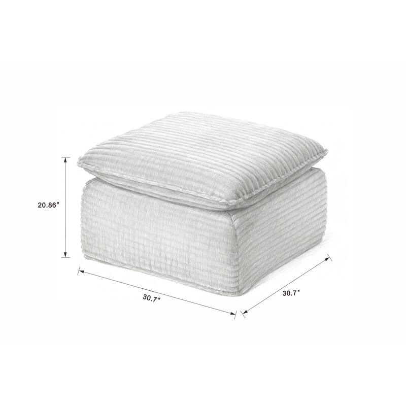 Modern corduroy cloud sofa, can be freely combined and has a comfortable sitting experience