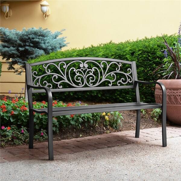 Outdoor metal garden bench Bed Bath & Beyond 37500555