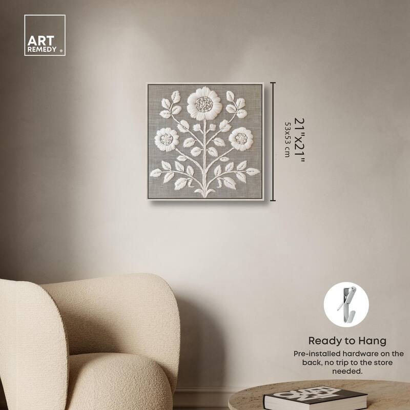 Stitched Symmetry I Canvas by Art Remedy