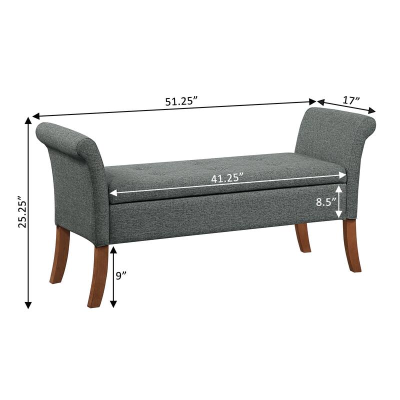 Convenience Concepts Designs4Comfort Garbo Entryway Storage Bench