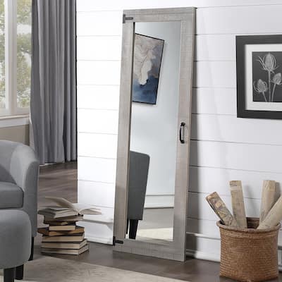 FirsTime & Co. Gray Humphrey Shed Door Full Length Standing Mirror, Wood