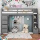 preview thumbnail 2 of 14, Twin size Loft Bed with Storage Drawers and Stairs,Wooden Loft Bed with Shelves
