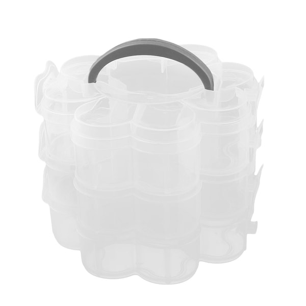 Outdoor PP 15 Compartments Tablet Pill Organizer Dispenser Box Case Clear