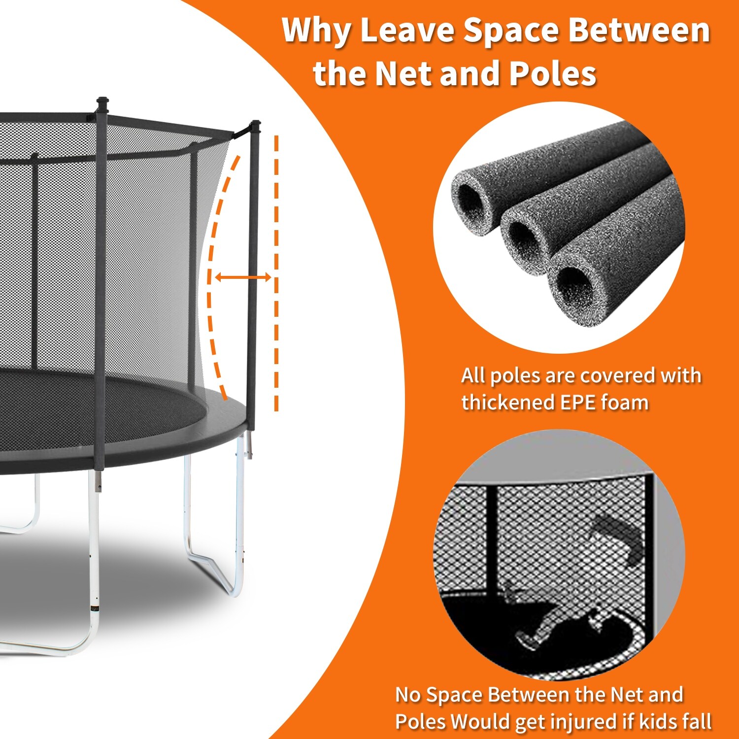 thumbnail image 2 of Trampoline Pole Covers 10-Pack - Safety Foam Padding For Jumping Protection & Impact Prevention 2 of 13