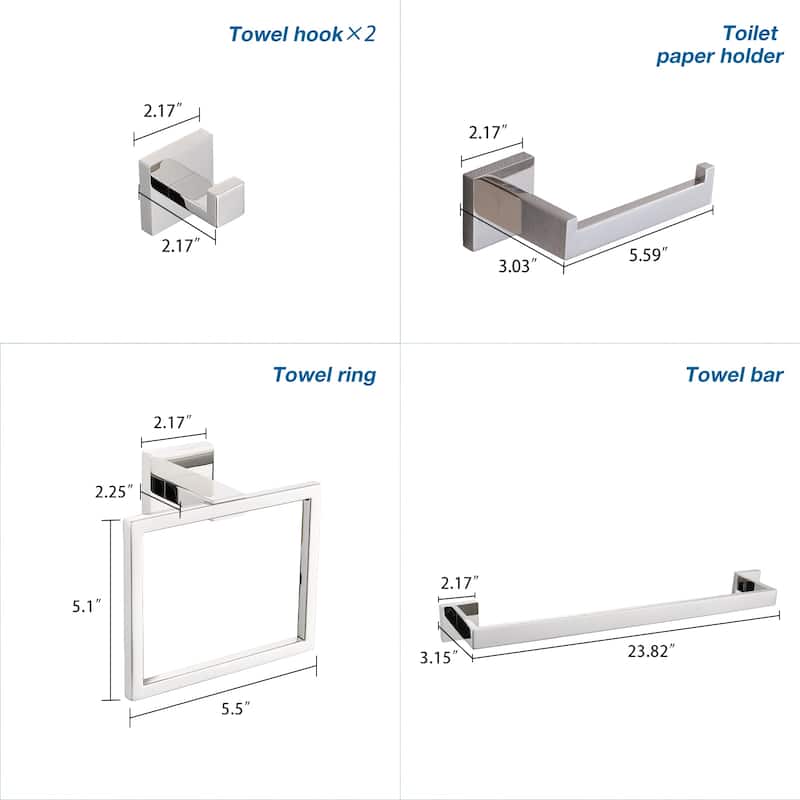 PROOX 5 Piece Bathroom Hardware Sets