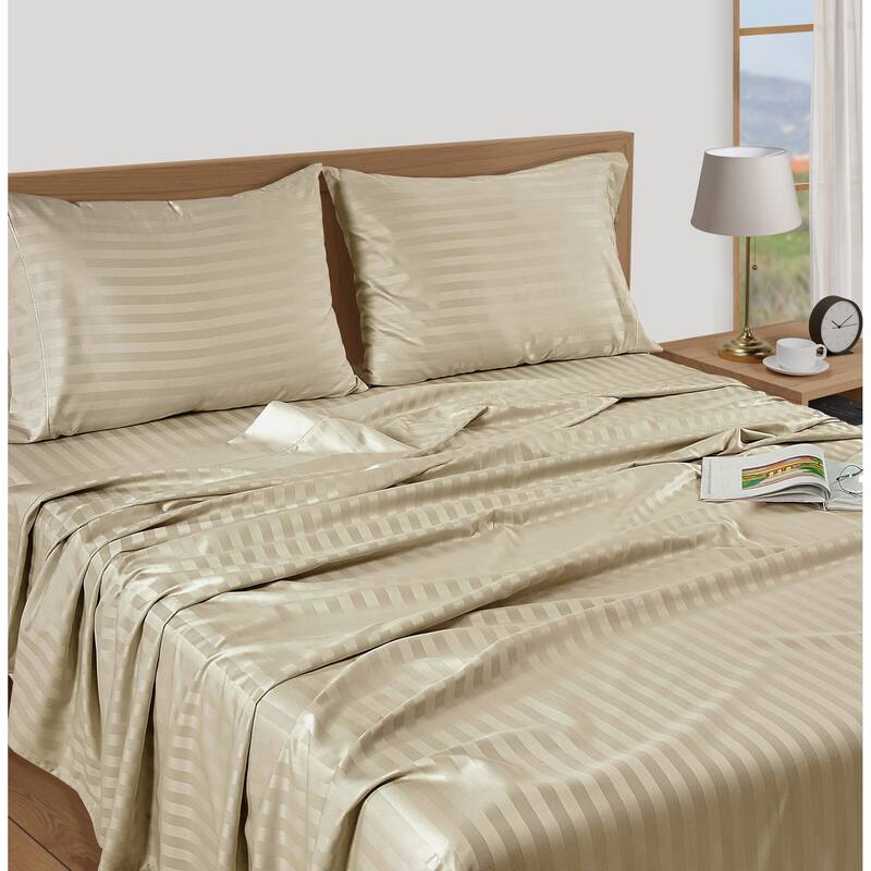 Luxury Egyptian Cotton Sateen Weave 800 TC Deep Pocket Sheet Set